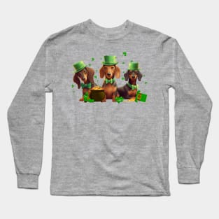 My Dachshund Is My Lucky Charm St Patricks Day Long Sleeve T-Shirt